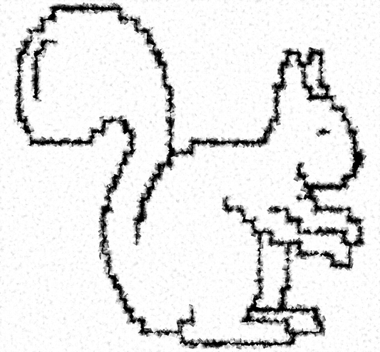 Square Mosaic Crochet Pattern for Nature Lovers - Squirrel